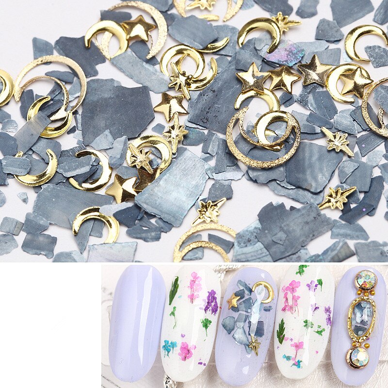 6 Kleuren Shell Nail Decoratie Voor Japanse Nail Art Onregelmatige 3D Nail Sieraden Mix Stijl Rhinestone Decoratie Voor Diy