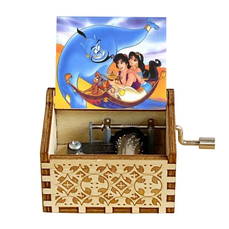 Wooden Music Box Color Music Box Birthday Wooden Small Box Daughter Son Christmas: SKU-7
