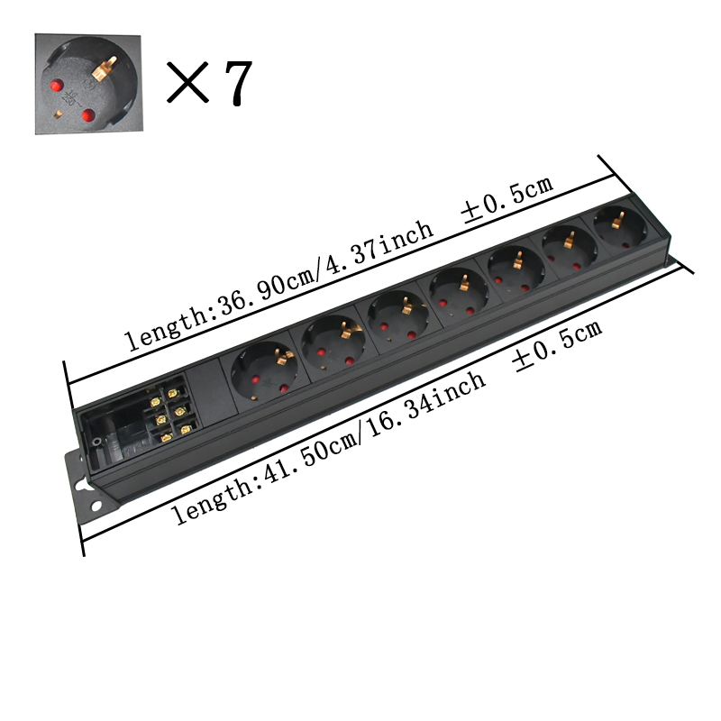 PDU power strip network cabinet rack wall desktop table bottom 1-9AC EU socket with junction box wireless socket: Type 18