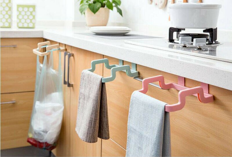 Hanging Trash Garbage Rubbish Kitchen Carrier Plastic Bag Bin Sack Hanger Holder