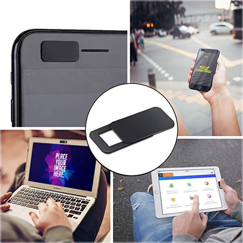 Cubierta de WebCam con imán deslizante, pegatina de privacidad de plástico para Macbook Pro, portátiles, IPad, IPhone, lente de teléfono, 3 uds.