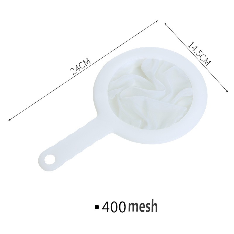 100/200/400 Mesh Wasbaar Nylon Ultrafijn Filter Mesh Zeef Lepel Zeef Sojamelk Sap Koffie Thee Filter Keuken vergiet: Rood