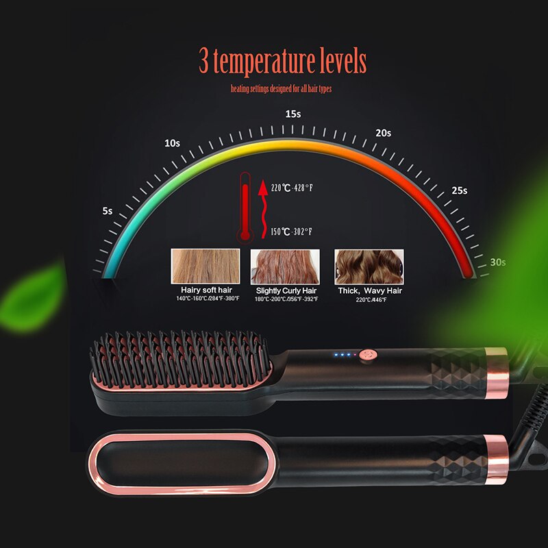 Multifunctional Beard Straightener Hair Straighten Straightening Beard Comb Hair Brush Quick Hair Styler Men Hair Styler Tool