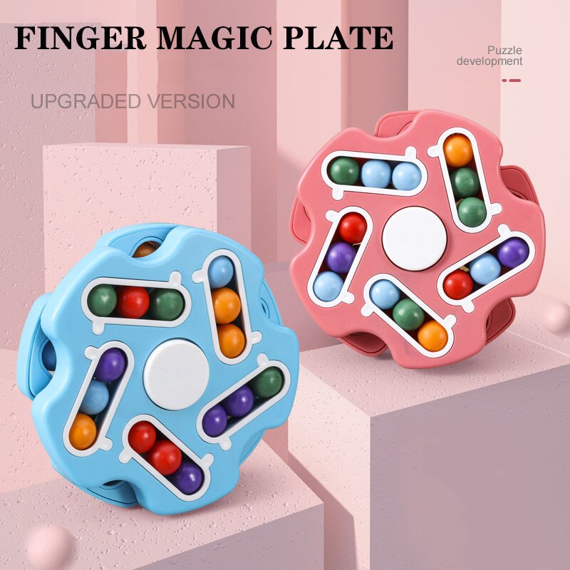 Roterende Magic Bean Intelligentie Vingertop Cube Kinderen Vinger Puzzel Gyro Magic Disk Educatief Cube Speelgoed Voor Kinderen