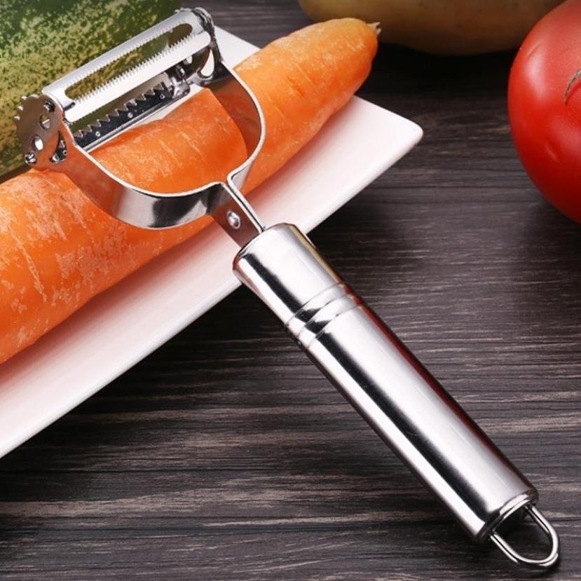 Rostfritt stål potatis gurka morot rasp julienne skalare grönsaker frukt skalare grönsaksskivare