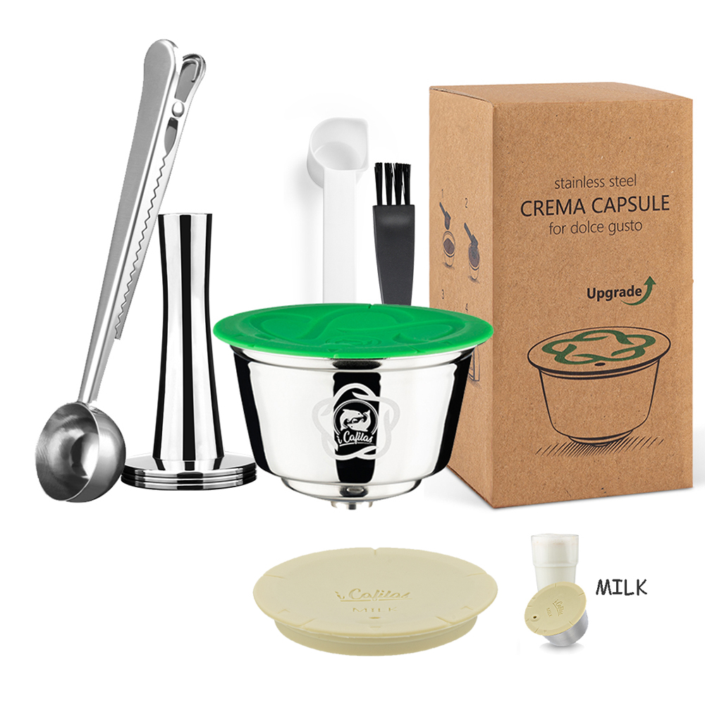 Capsule di caffè ricaricabili riutilizzabili per Dolce Gusto Maker Nespresso Caffè espresso e cialde filtro per il latte Accessori per caffè: Radura