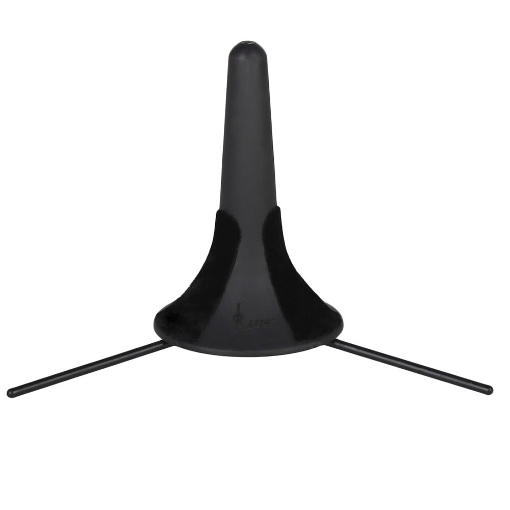 Portable Foldable Trumpet Tripod Holder Stand Metal Leg Accessories Brass Instrument: Black