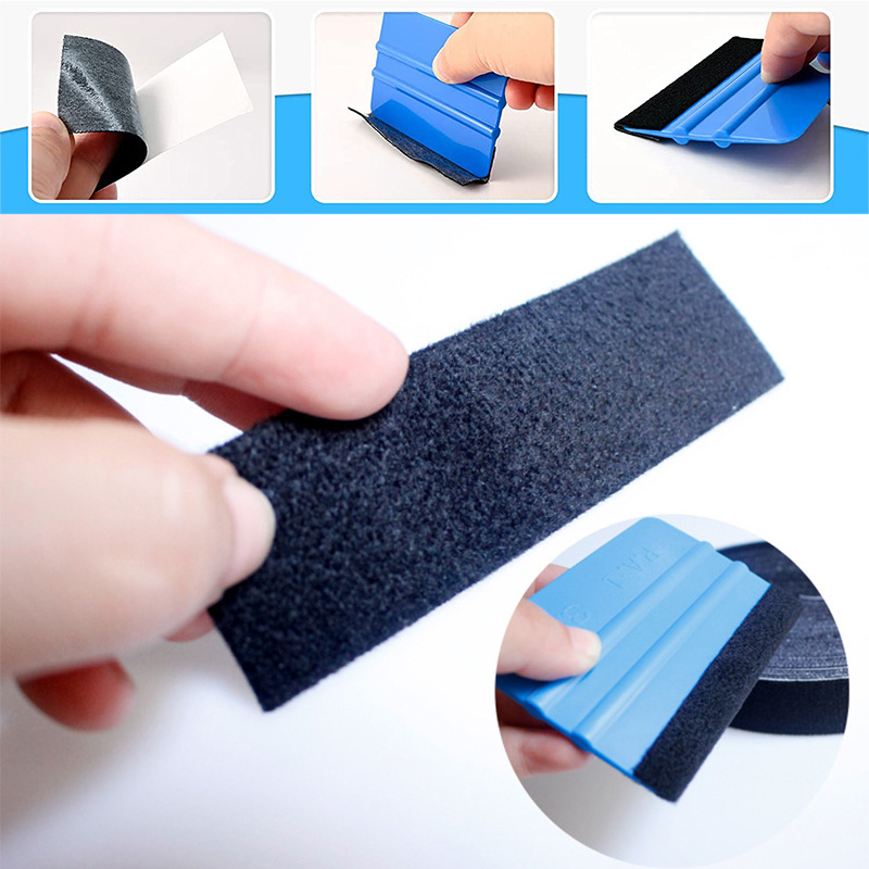 Escurridor de plástico con borde de fieltro, raspador de envoltura de vinilo para coche, herramienta de envoltura de escurridor de fieltro, aplicador de calcomanías, herramienta de alisado de papel tapiz, 1 ud.