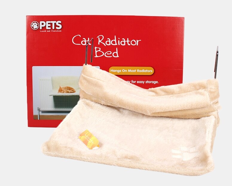 Removable Cat Radiator Bed Window Sill Lounge Hammocks Hanging Bed Warm Cosy Seat for Dog Kitty Puppy Pet Winter Christmas