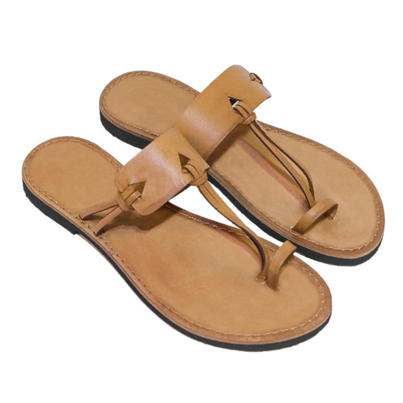 Roma sandaler kvinner sommer strand fritidssko gladiator flate sandaler utendørs dame sklier damesko pluss størrelse 34-43