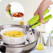 Stainless Steel Anti Pot Pan Dish Plate Bowl Gripper Clip Kitchen Tool