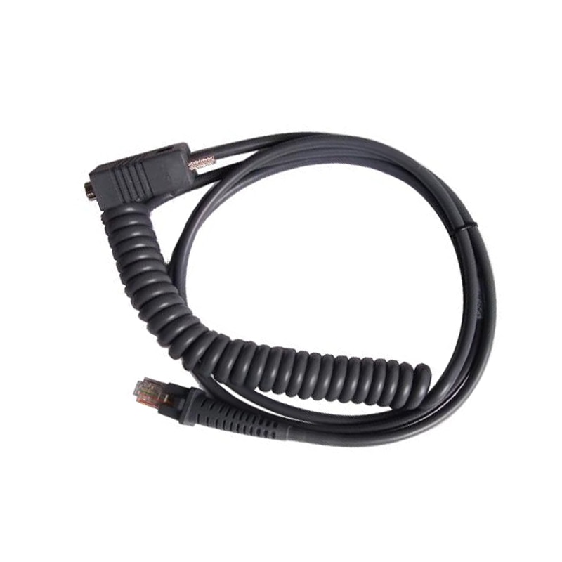 10FT 3M RS232 Serial Coiled Cable For Datalogic D100 GD4130 QD2130 Barcode Scanners
