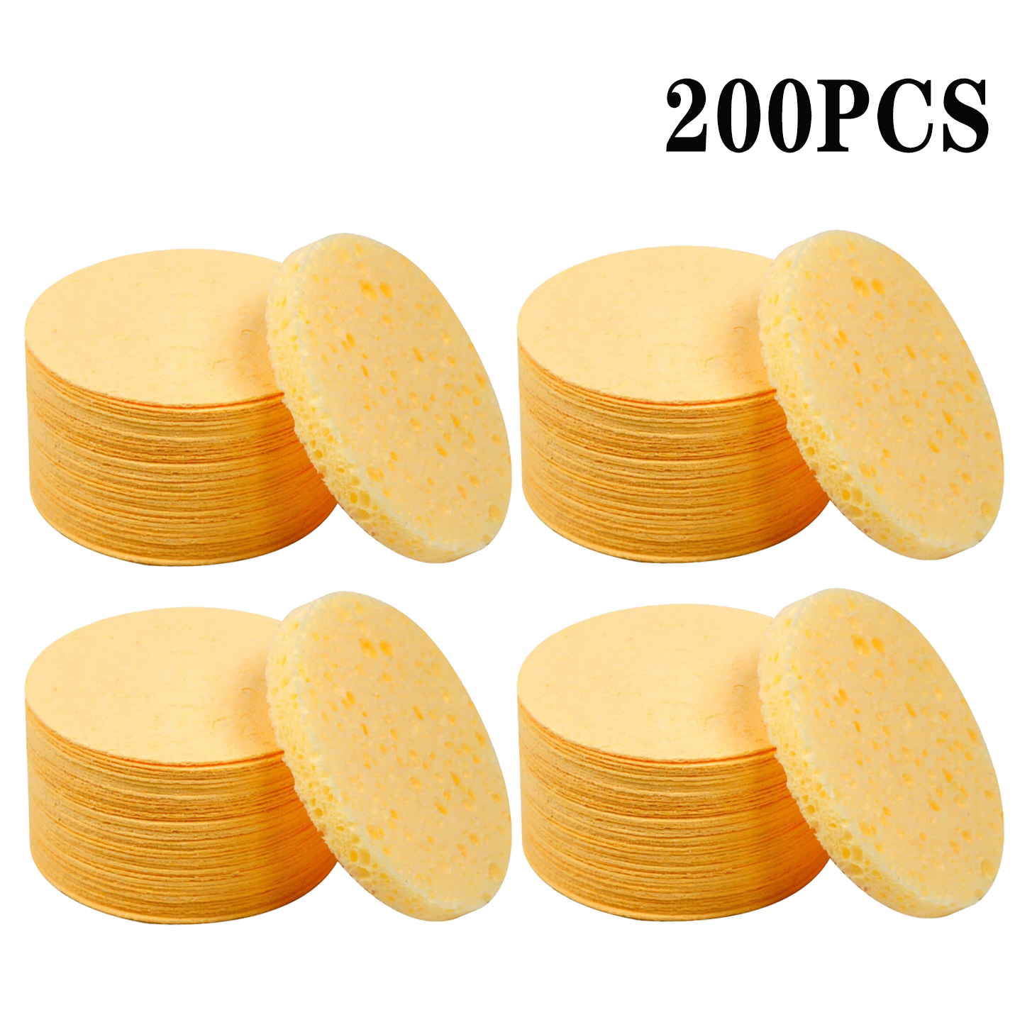 50-1000 Uds. Esponja de pulpa de madera Natural para lavado de cara, esponja de espuma para lavado de cara, esponja cosmética para limpieza facial: Rojo rosado