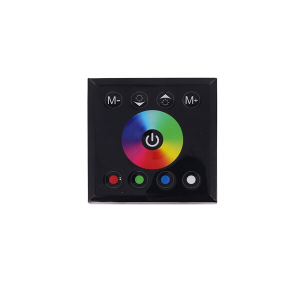 Touch Remote Control 12V 24V DC RGB RGBW Led Strip Light Power Switch RF Touch Wall Panel Controller Swithing Accessories Black: Single Remote