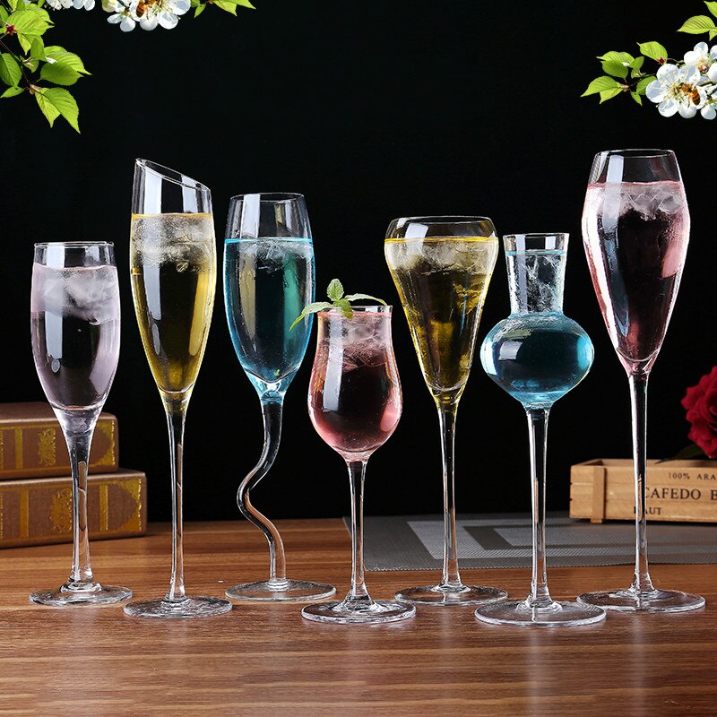 Doble veggglass champagne fløyter beger boble vin tulipan cocktail bryllupsfest glass kopp skåling  lw0316247