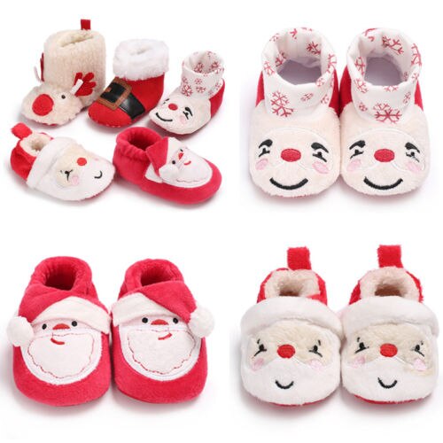 SchöNe Weihnachten Neugeborenen Kleinkind Baby Jungen Mädchen Warme Schneeschuhe Taufe Prewalker Krippe Schuhe 0-18 Mt