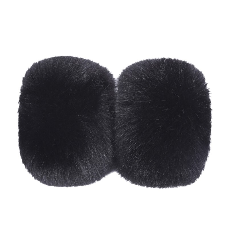 Brazalete de piel sintética para mujer, brazalete de piel de zorro, cálido, chaquetas, puños, abrigo sólido, universal