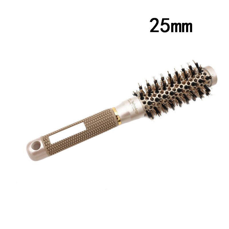 15/32/43/53mm Salon Styling Tools Round Hair Comb Hairdressing Curling Hair Brushes Comb Ceramic Iron Barrel Comb: J057767