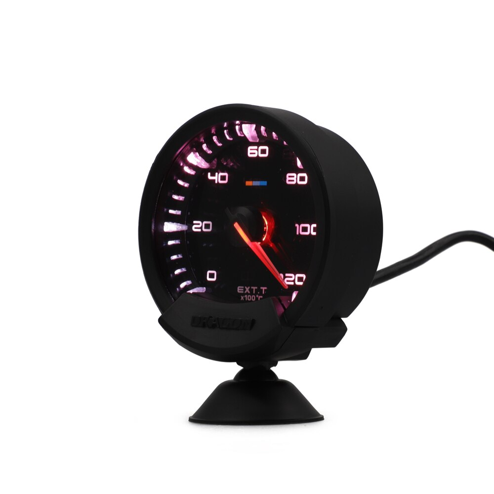 74mm Auto Gauge LED Exhaust Gas Temp Gauge Celsius Exhaust Temperature EGT EXT gauge with High Speed Stepper Motor