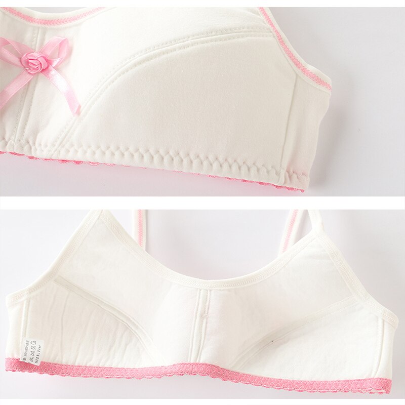 Girls Bra Teenager Breathable Underwear Cotton Training Bras Tops Crop Teens For Girls Kids Crop Tops