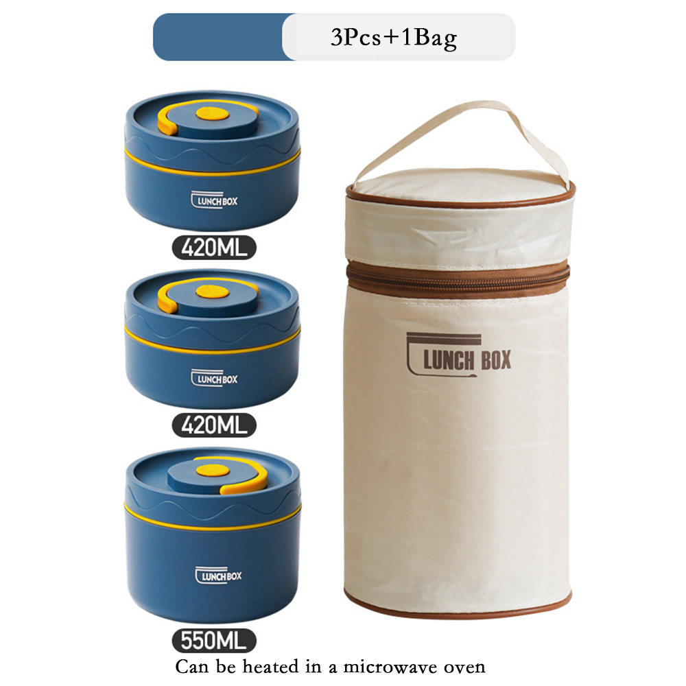 Leakproof Bento Box for Adults with Lunch Bag and Tableware Insulated Stainless Steel Lunch Box High Capacity Portable Snack Box: Brown