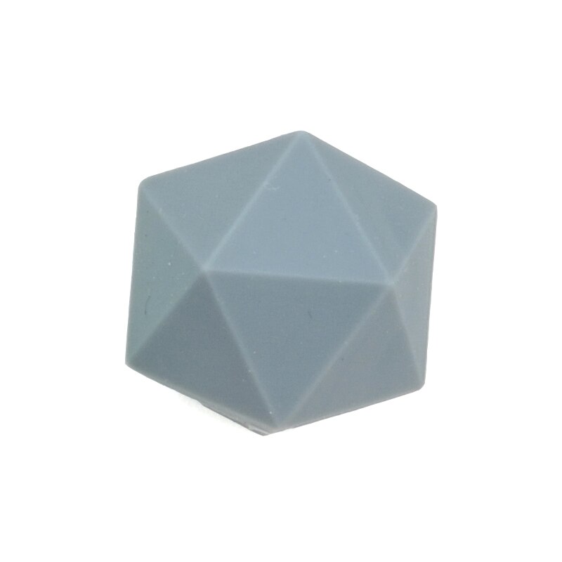 LOFCA 10 części/partia kulki silikonowe do ząbkowanie naszyjnik biżuteria DIY koraliki Icosahedron lepiej niż sześciokąt