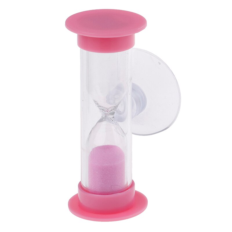 Toothbrush Swivel Sand Timer 2 Minutes Shower Timer Kids Mini Glass Sand Clock: pink