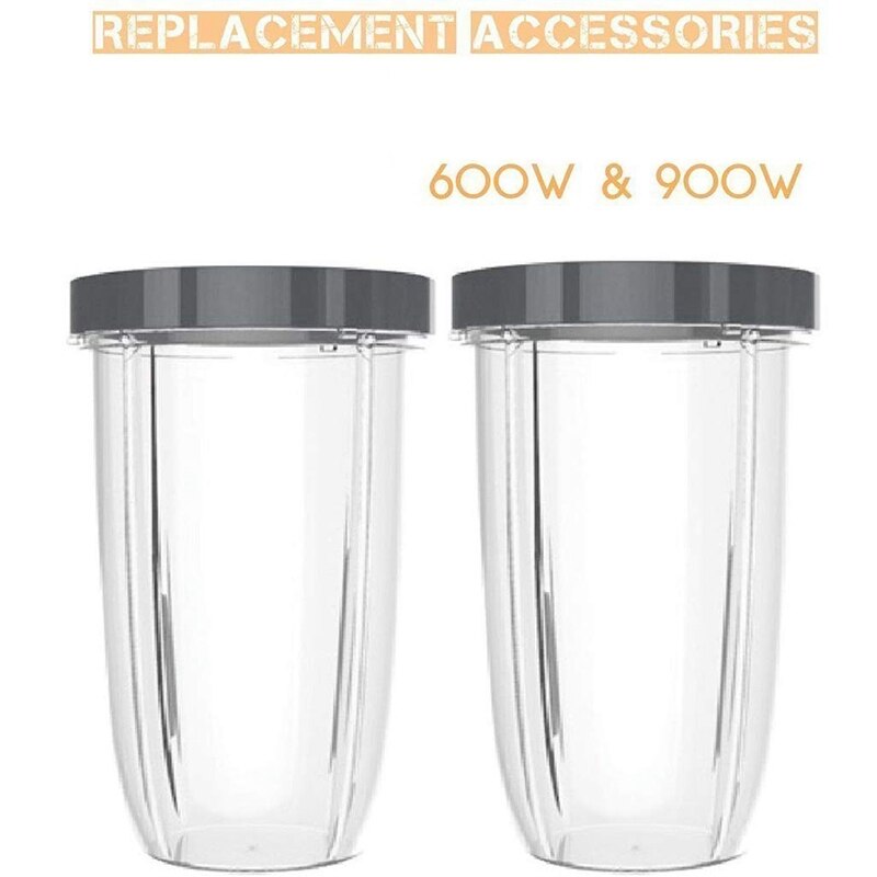 for NutriBullet Blenders with Lip Ring 32OZ Two Oversized Cup Jars for NutriBullet 600W and Pro 900W Blenders