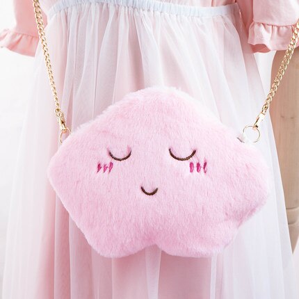 Super Cute Furry Single Shoulder Bags Mini Phone Wallet Bag Purse Cartoon Lolita Chain Sweet Girl Kawaii 11 types: 5