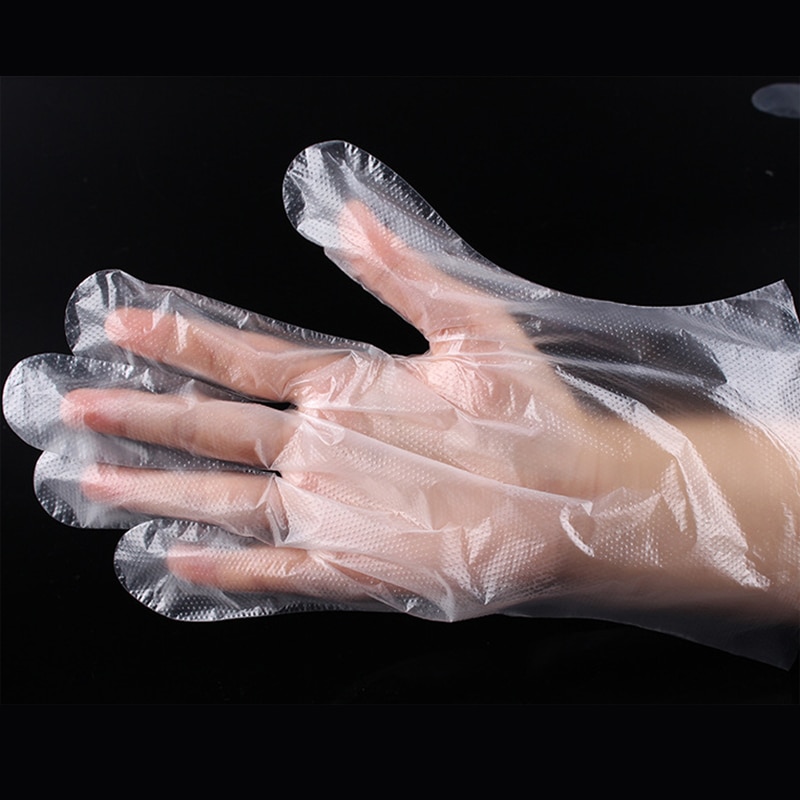 100 Stks/partij Wegwerphandschoenen Voedsel Clear Plastic Handschoenen Voor Restaurant Keuken Bbq Milieuvriendelijke Voedsel Handschoenen Fruit Groente Handschoen