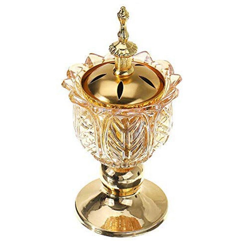 Style arabe imiter cristal brûleur d'encens Eid placage brûleur d'encens traditionnel Fort maison ornements décoratifs