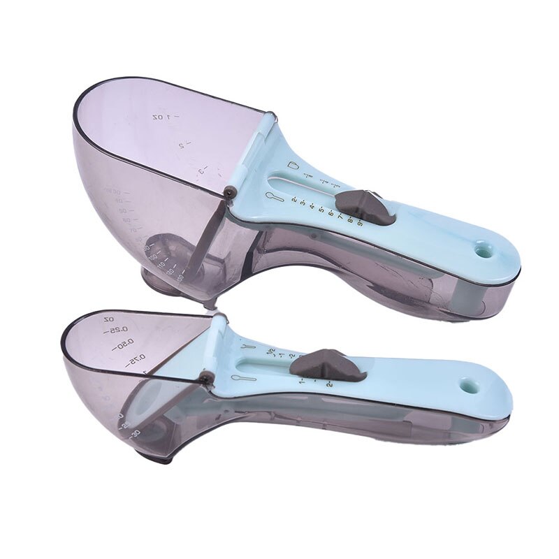 Adjustable Measuring Spoons With Snaps Multifunctional Markings Scoop Kitchen Stuff