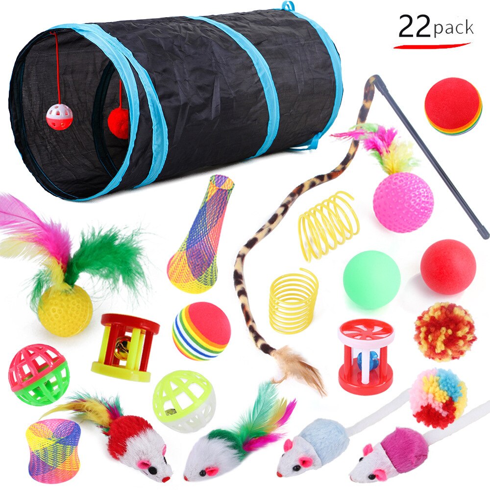Ensemble Tunnel pour Chat Jardin Solide Jouet Kedi Tüneli amusant pour animaux de compagnie, Tunnel pour chien, jouets pour chats, fournitures interactives jeu pour lapin: B99501