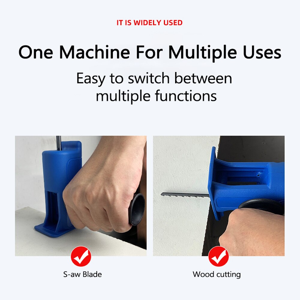Perceuse électrique à main scie alternative scie sabre scie sauteuse tronçonneuse menuiserie ménage bricolage adaptateur de fixation