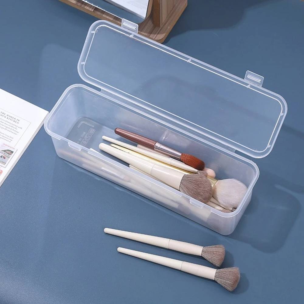 Doorzichtige Opbergdozen Met Deksel Voor Make-Upborstels Thuisverpakking Organizer Lade Dispenser Voor Ondergoed Kabeldoos