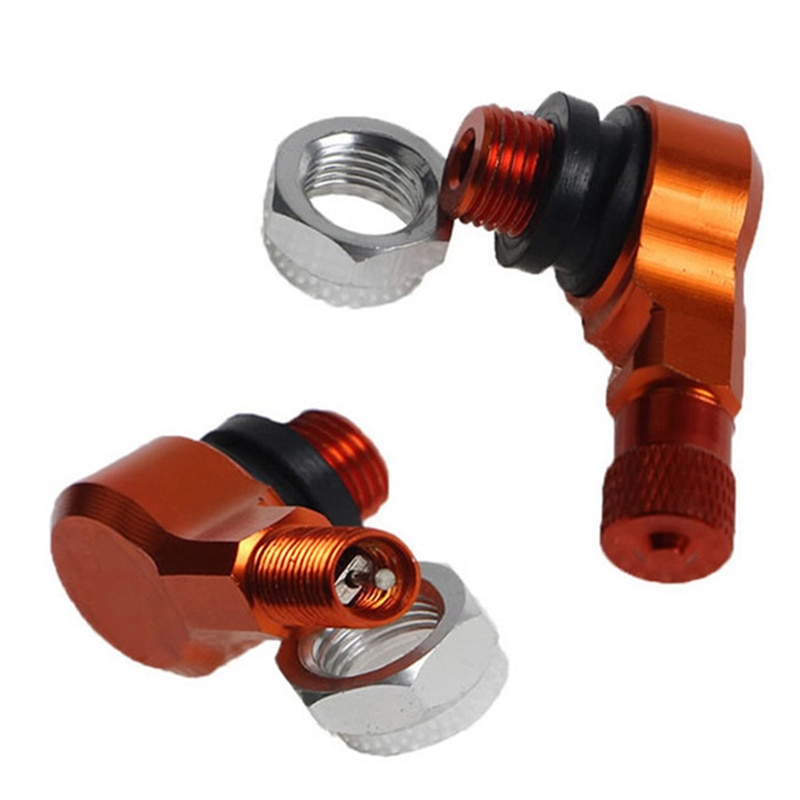 2pcs 90 Degree Angle Aluminum Alloy Valve Stem Motorcycle Wheel Tire Tubeless Valve Stems For Rim Wheel Parts CNC Motorcycle Rim