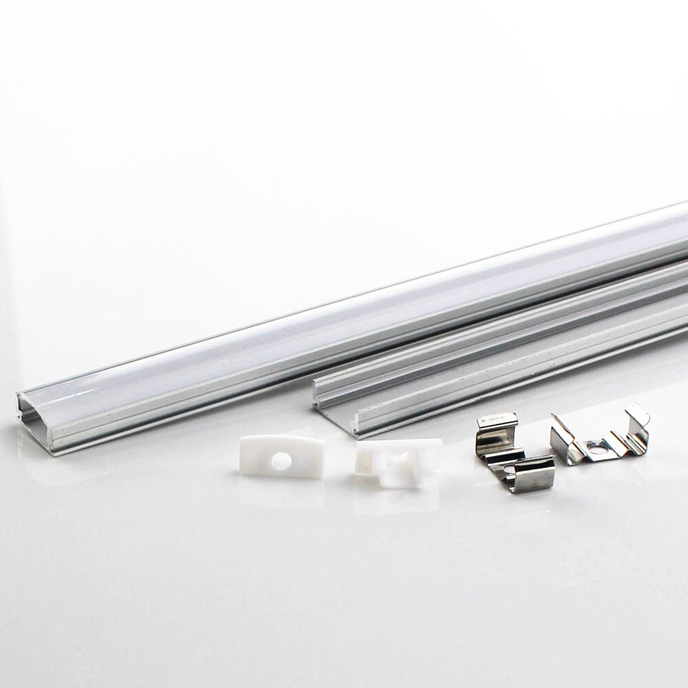 20inch led cabinet bar light U shape led aluminium profile ,12mm 12V 24V rigid Strip channel stair bar light housing