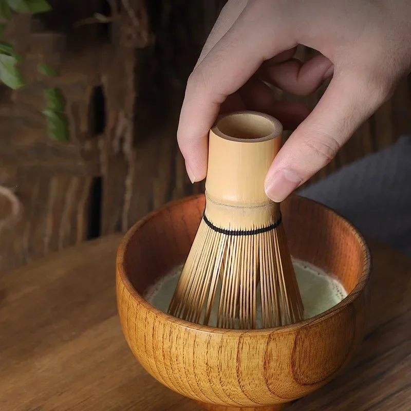 4Pcs Japanese Tea Set Ceramic Matcha Stand Bowl Bamboo Tea Spoon Matcha Whisk Tea Chasen Holder Set Handmade Tea Making Tools