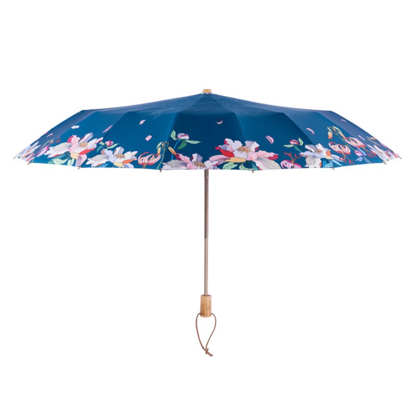 16K Windproof Umbrella Rain Women Japanese Style Clear Sun Umbrellas UV Protection Big Folding Umbrella Ladies Parasol UPF50+