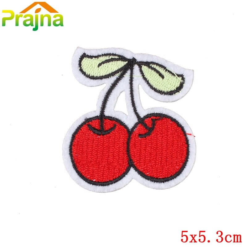 Pulaqi 10Pcs Cherry Cartoon Patch Fruit Patches Ijzer Op Patches Voor Kleding Zoete Custom Patch