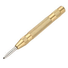 6 Inches Automatic Spring Loaded Brass Center Punch Mark Start Hole Maker Tool