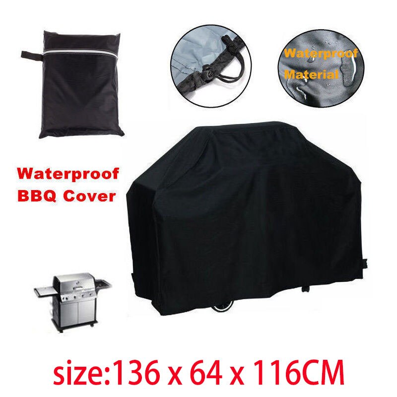 Outdoor Waterdichte BBQ Cover Barbecue Case BBQ Accessoires Grill Covers Stofdicht Anti Regen Zwart