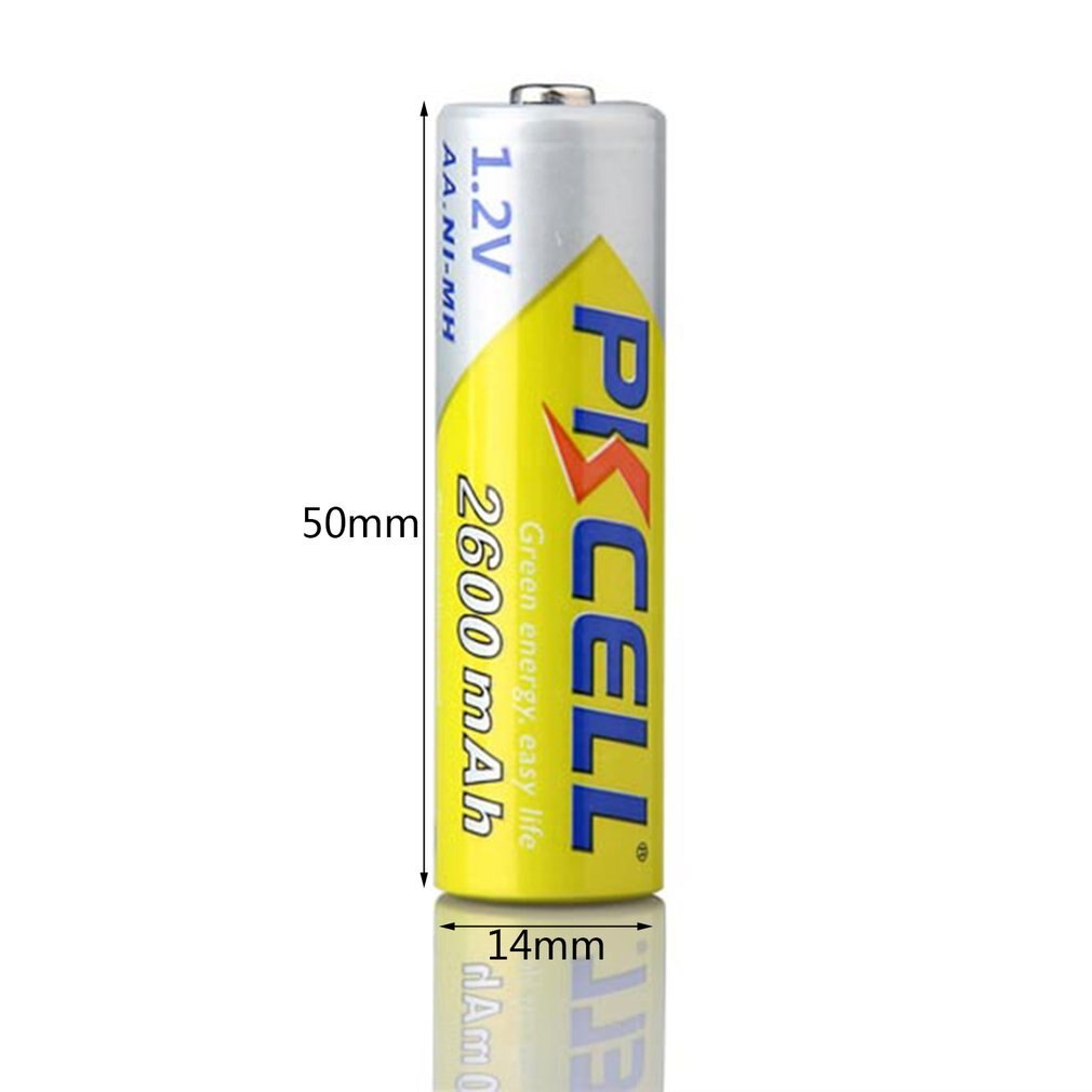 4 X Pkcell Aa Batterijen Ni-Mh 2600Mah 1.2V Aa Oplaadbare Batterij Batterijen 2A Bateria Baterias