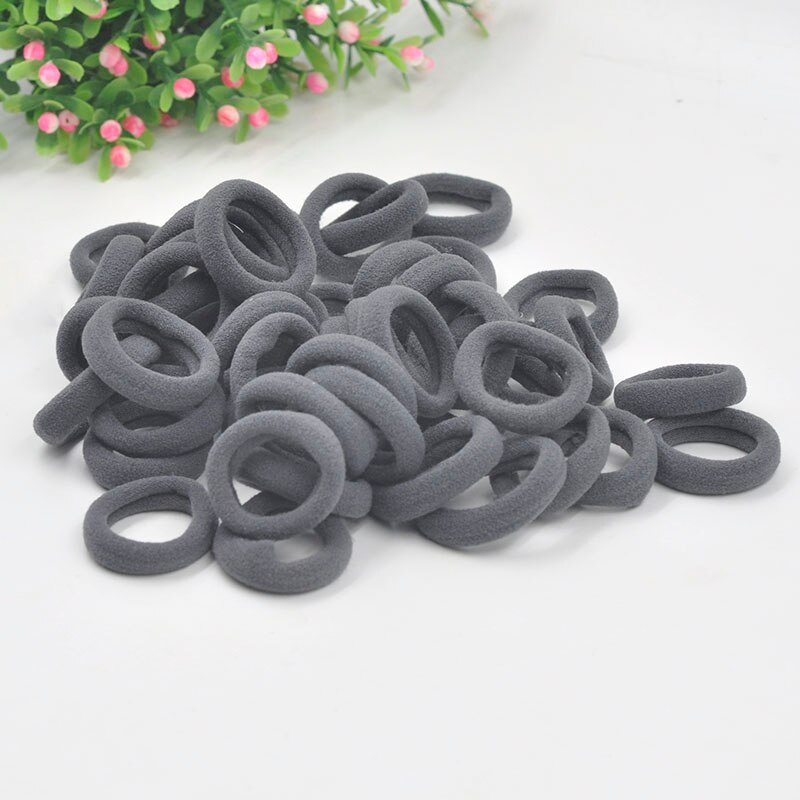 Aikelina-coleteros para niña y bebé, accesorios para el cabello para niña, bandas de goma de , accesorios de goma para corbata, 50 unids/lote,: Gray