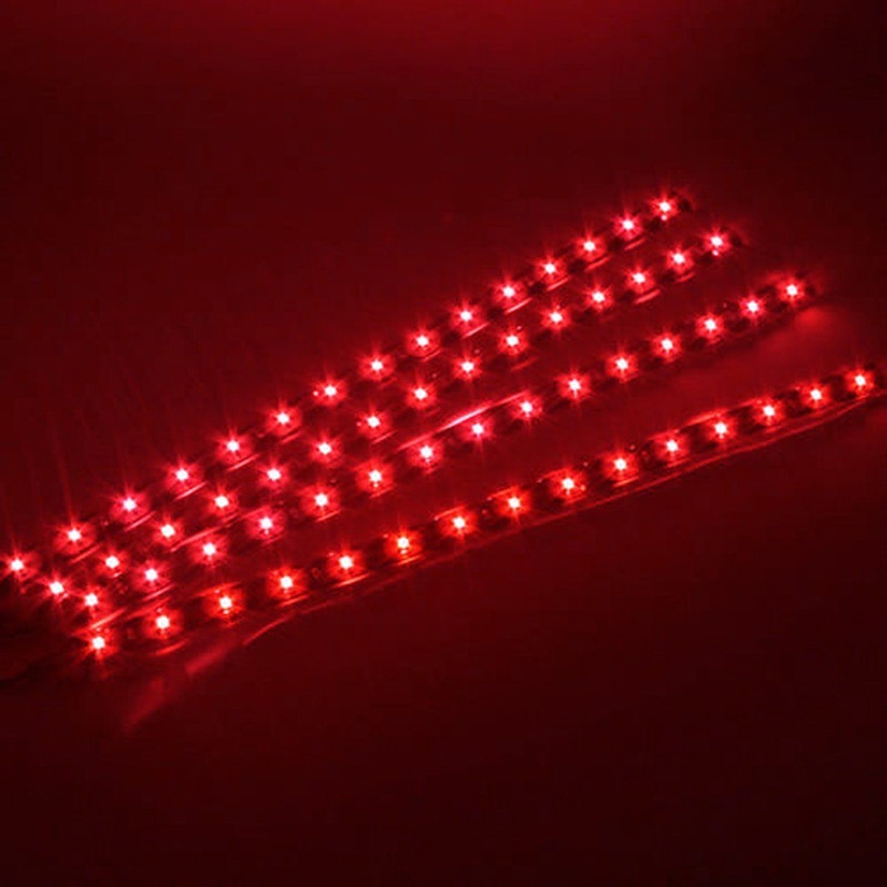 4X Waterdichte 30 cm 15SMD LED 3528 Flexibele Rode Strips Licht voor Thuis Outdoor Auto Buis Strip Light Decoratieve Lamp 12 V