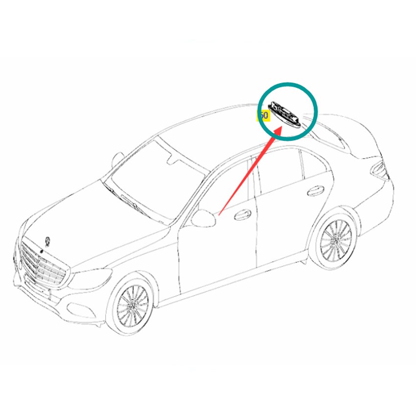 Warning device for Mercedes Benz A001 542 54 23 GLC CLA W205 W253 W204 W222 W117 warning light warning device a0015425423