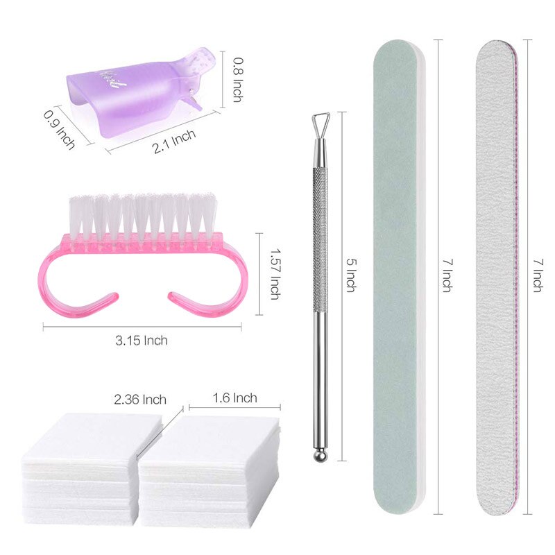 Manicure Nail Set Nail Art Tool Kits Cuticle Pusher Nail File Buffer Nagellak Remover Pedicure Nail Care Alle Voor manicure