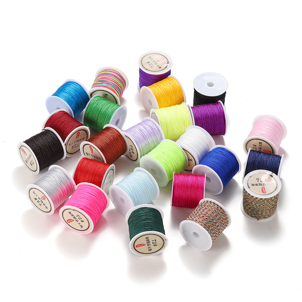 10/50M 0.8mm Nylon Draad Koord Chinese Knoop Armband Gevlochten String voor DIY Kwastje Kralen Shamballa String sieraden Maken