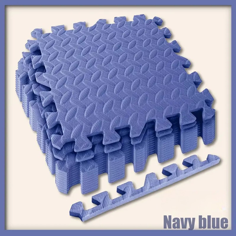 Alfombra de Fitness EVA Puzzle 8/16/24, estera de juego de espuma entrelazada para bebé, alfombra de Fitness de costura suave impermeable antideslizante sin BPA: 150X220cm / Gris claro