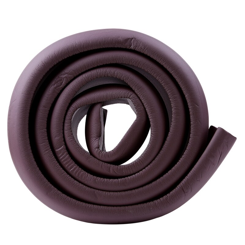 200cm babyveiligheidsproducten glazen tafelrand meubelbeschermingsstrip kinderbeveiligingsbeugel hoek schuim bumper botsbeschermer: Bruin